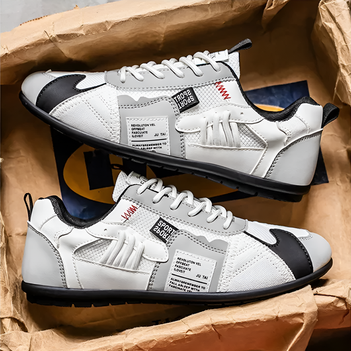 Ambrose - Sneakers Retro in Pelle e Mesh