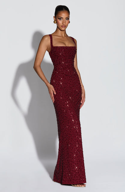 Liora - Abito Maxy con Corsetto Scintillante