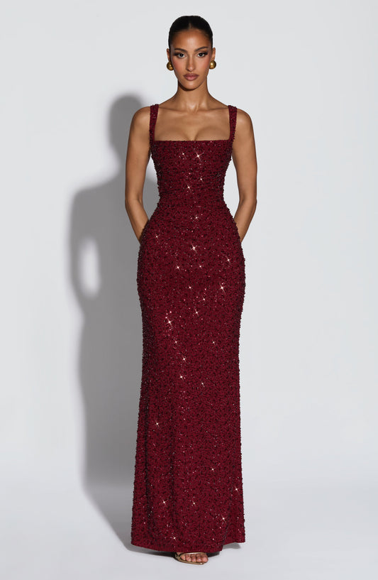 Liora - Abito Maxy con Corsetto Scintillante