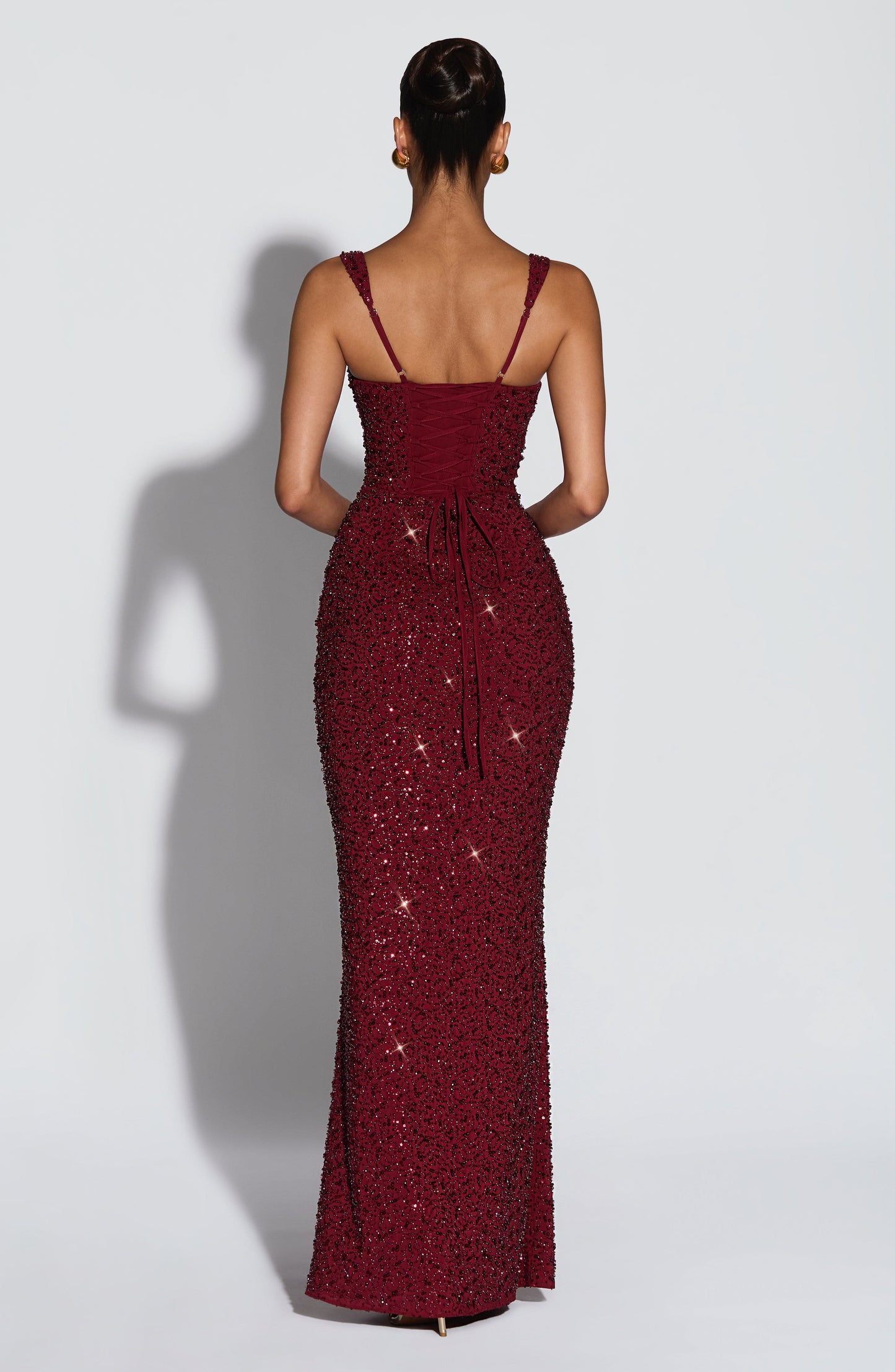 Liora - Abito Maxy con Corsetto Scintillante