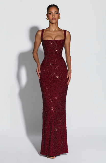 Liora - Abito Maxy con Corsetto Scintillante