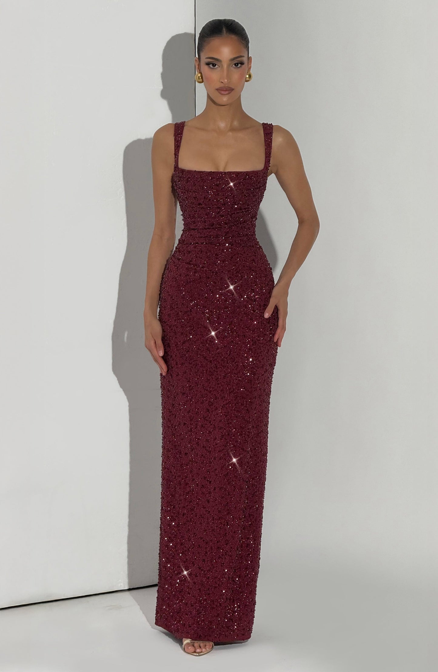 Liora - Abito Maxy con Corsetto Scintillante