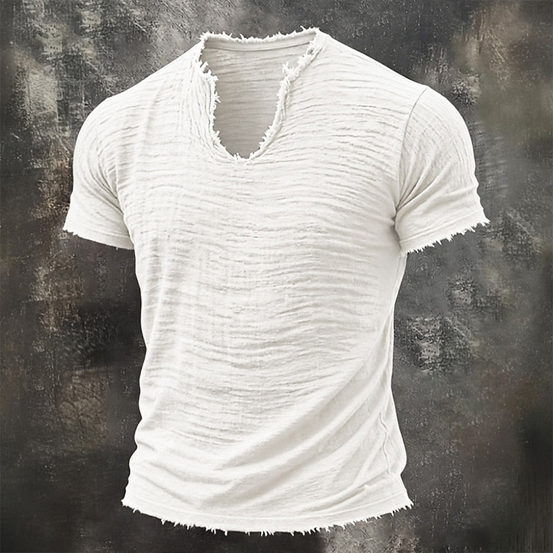 Renzo - T-shirt Vintage con scollo a V