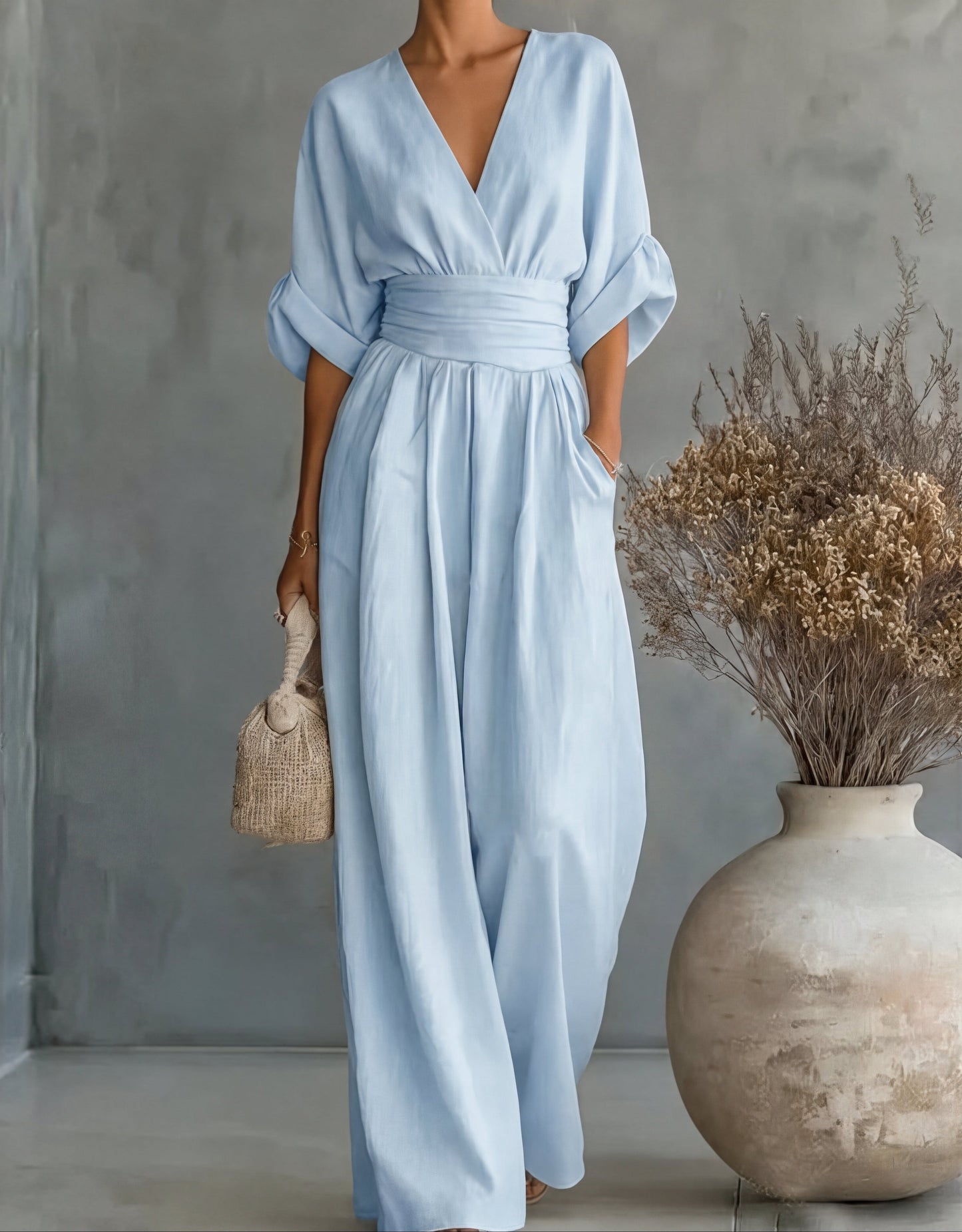Katina - Overall ampio con scollatura a V