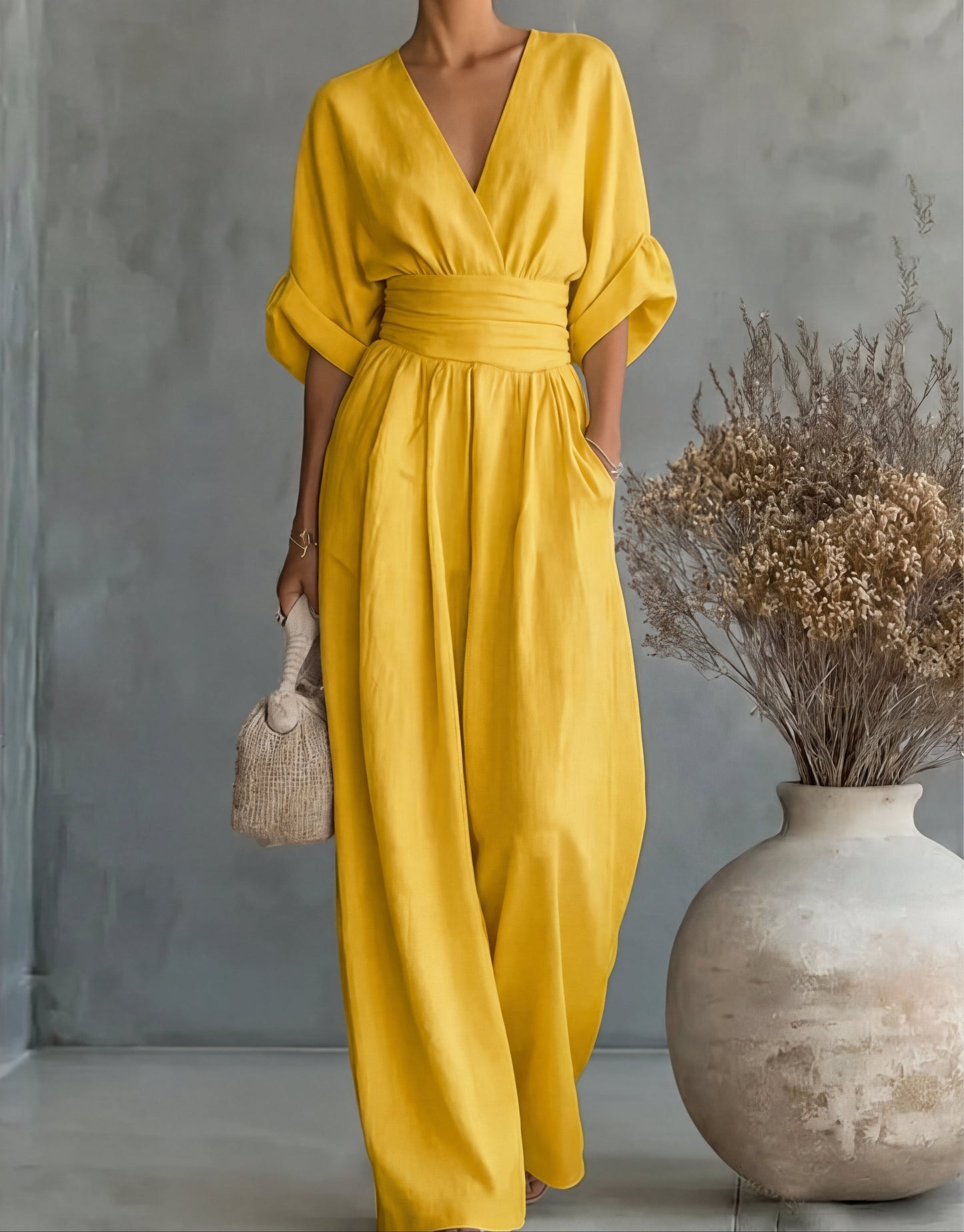 Katina - Overall ampio con scollatura a V