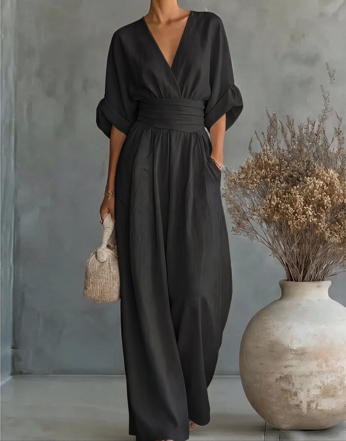 Katina - Overall ampio con scollatura a V