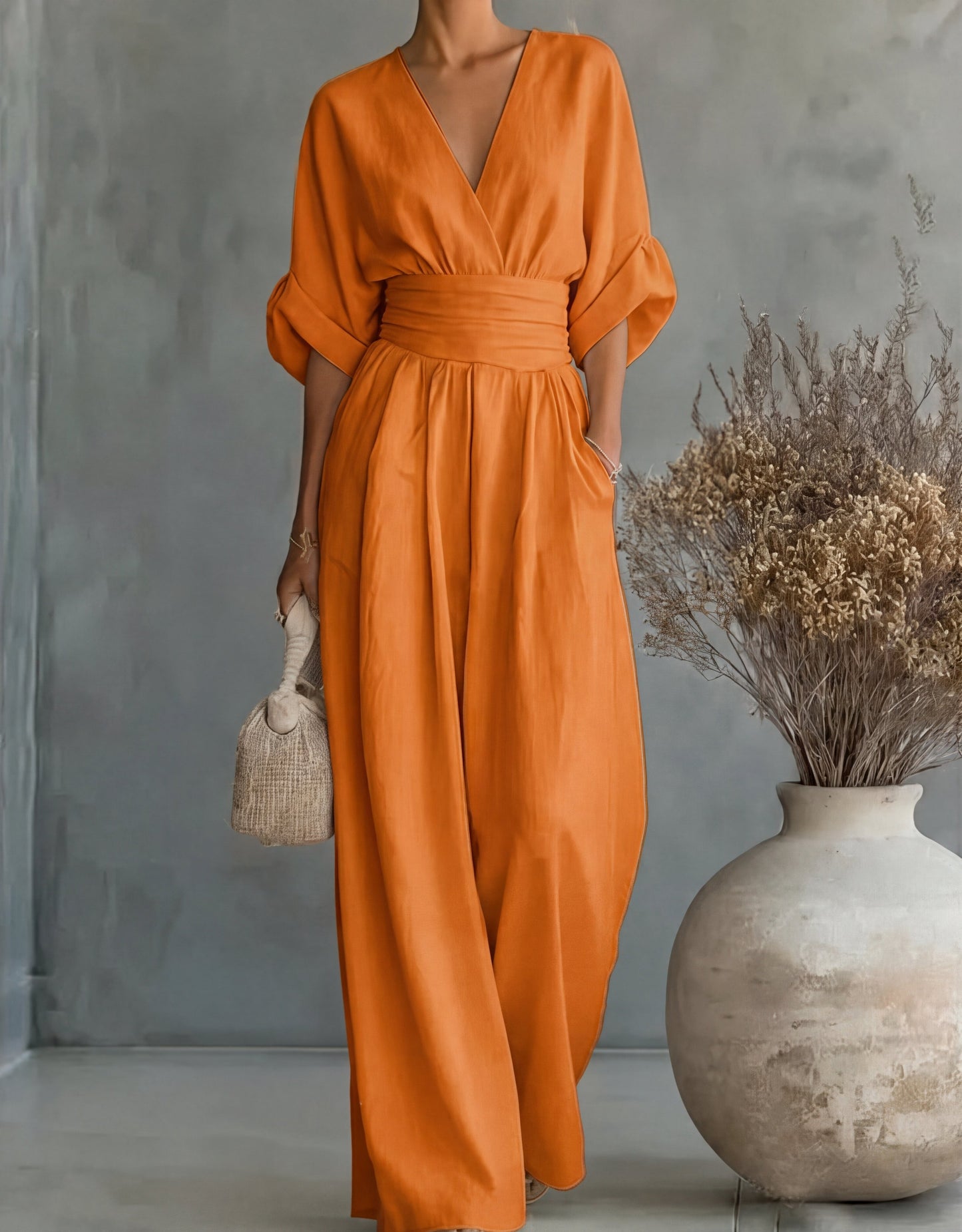 Katina - Overall ampio con scollatura a V
