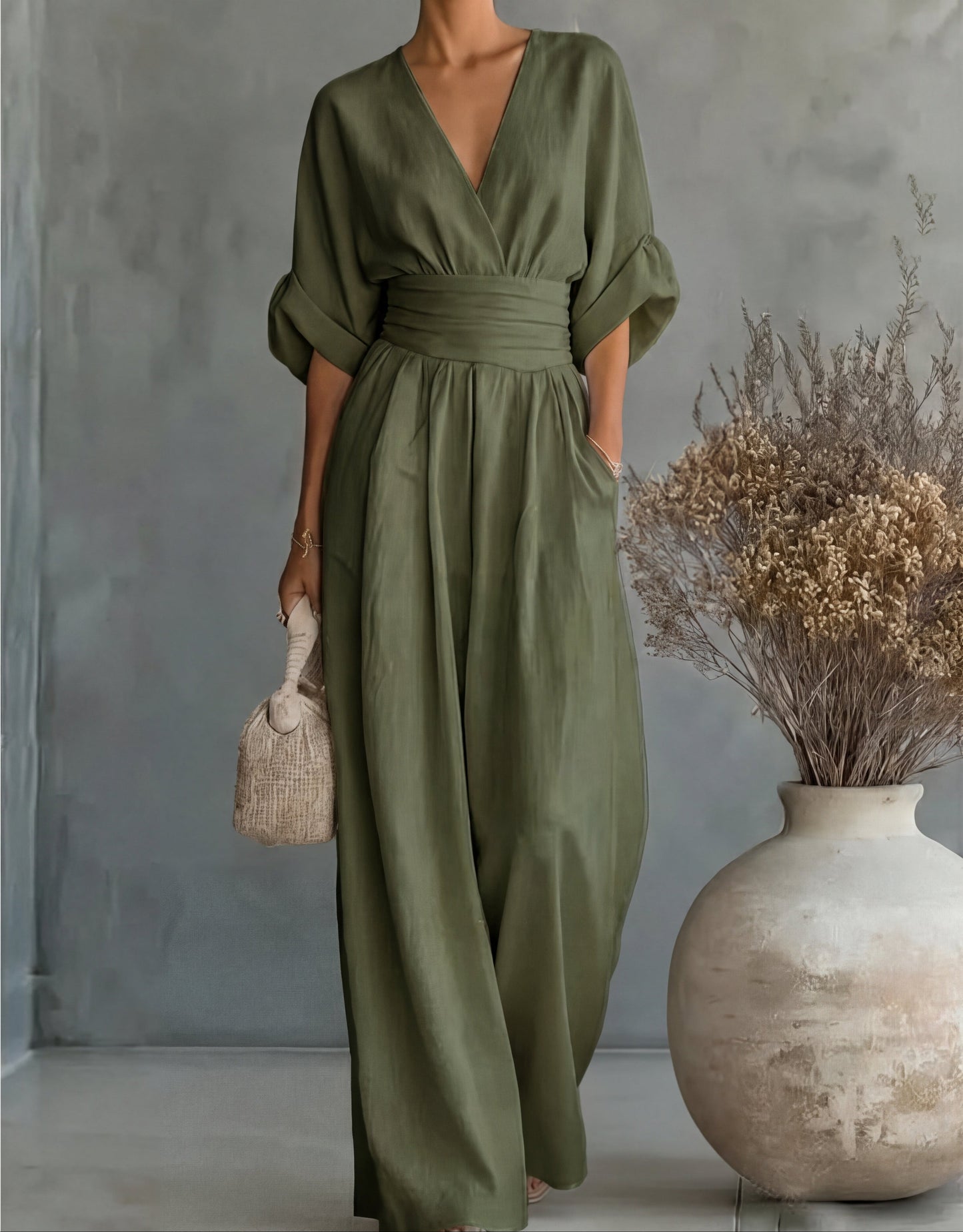 Katina - Overall ampio con scollatura a V