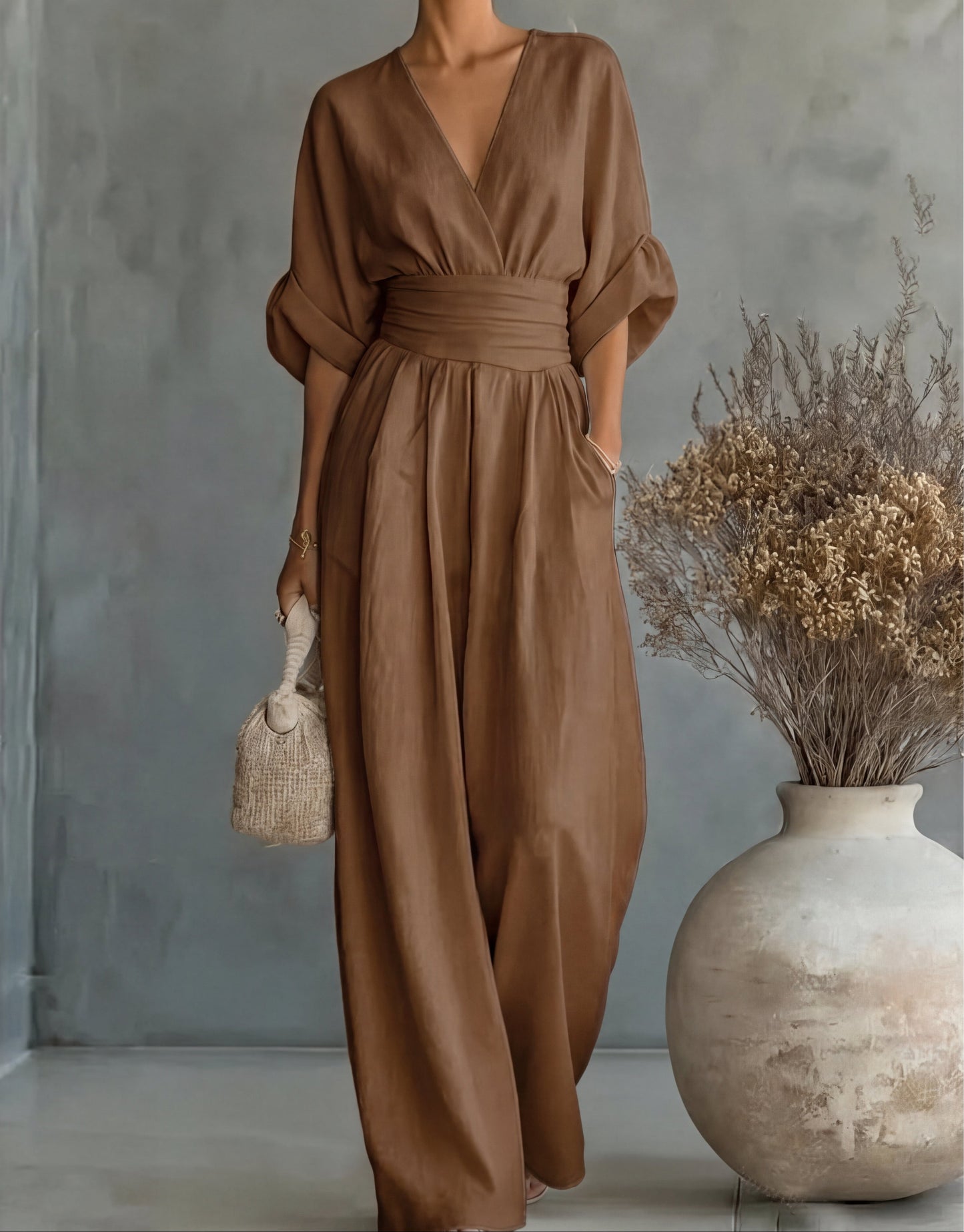 Katina - Overall ampio con scollatura a V