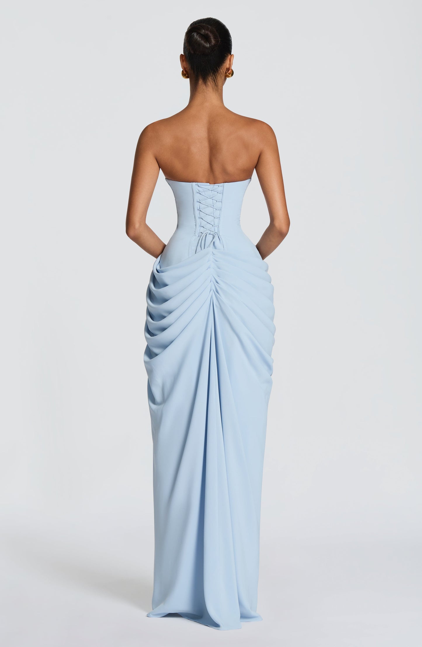 Hannah - Abito maxi drappeggiato con spacco alto