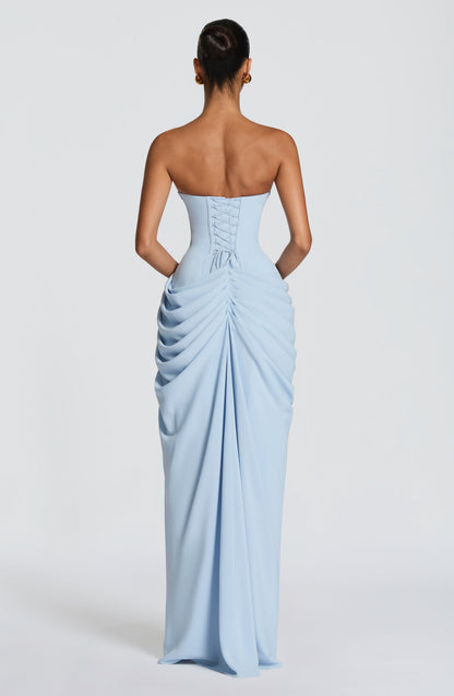 Hannah - Abito maxi drappeggiato con spacco alto