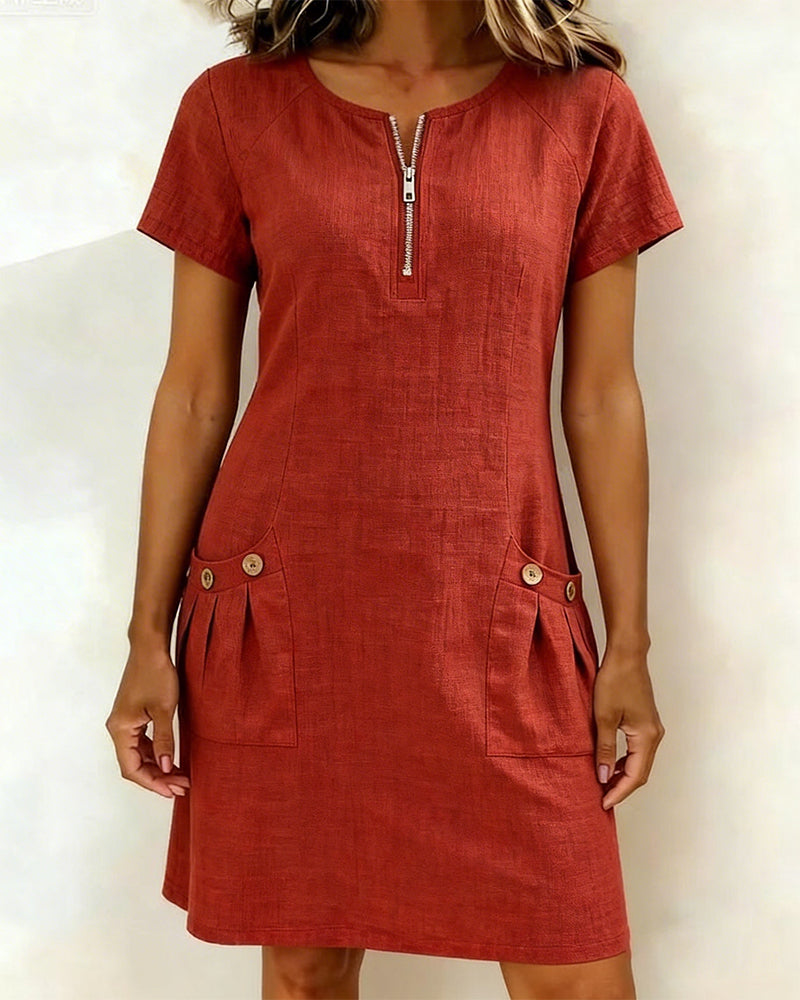 Lina - Abito A-Line in Cotone e Lino