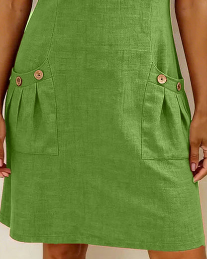 Lina - Abito A-Line in Cotone e Lino