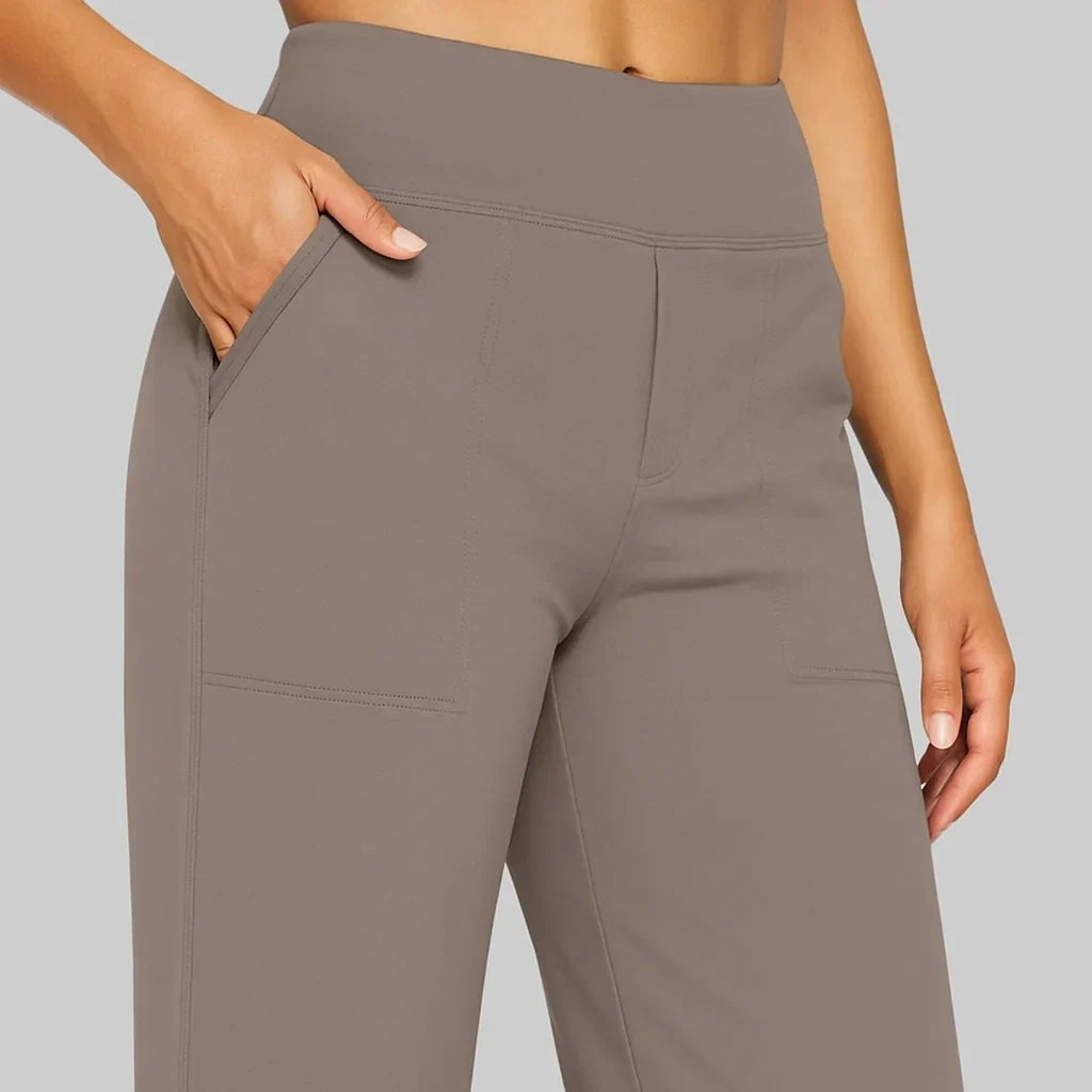 Klara - Pantaloni Stretch a Vita Alta con Tasche