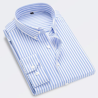 Ervino - Camicia a righe slim-fit in cotone