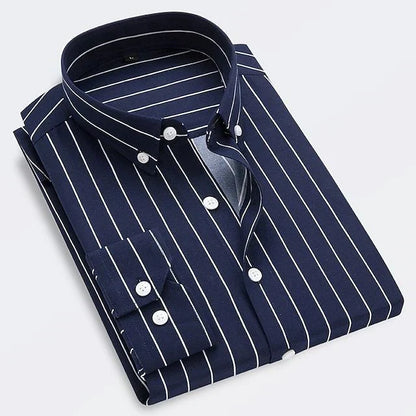 Ervino - Camicia a righe slim-fit in cotone