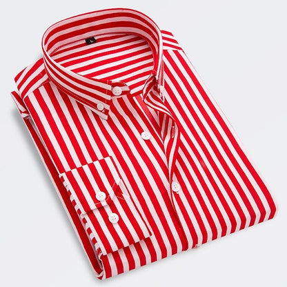 Ervino - Camicia a righe slim-fit in cotone