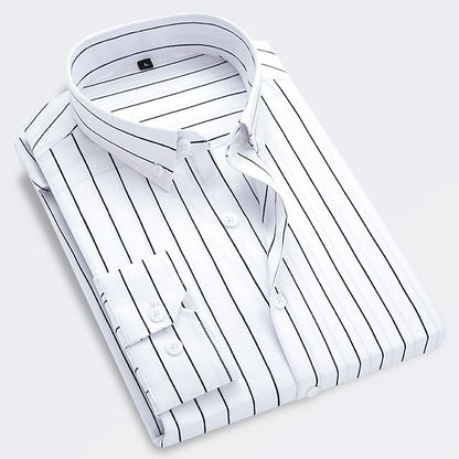 Ervino - Camicia a righe slim-fit in cotone
