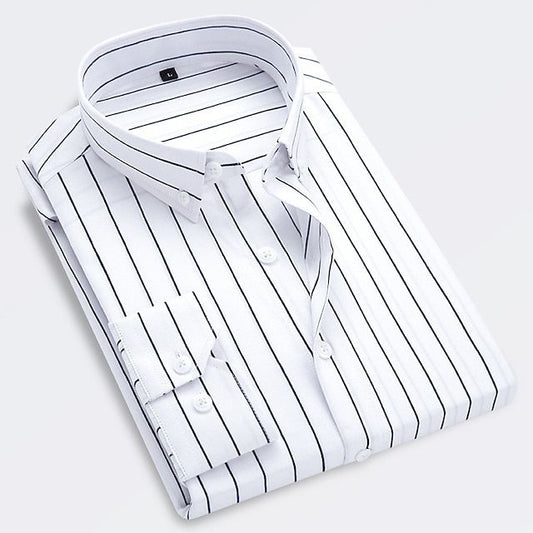 Ervino - Camicia a righe slim-fit in cotone