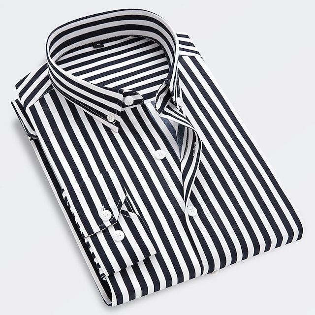 Ervino - Camicia a righe slim-fit in cotone