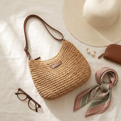 Simona - Borsa a tracolla intrecciata