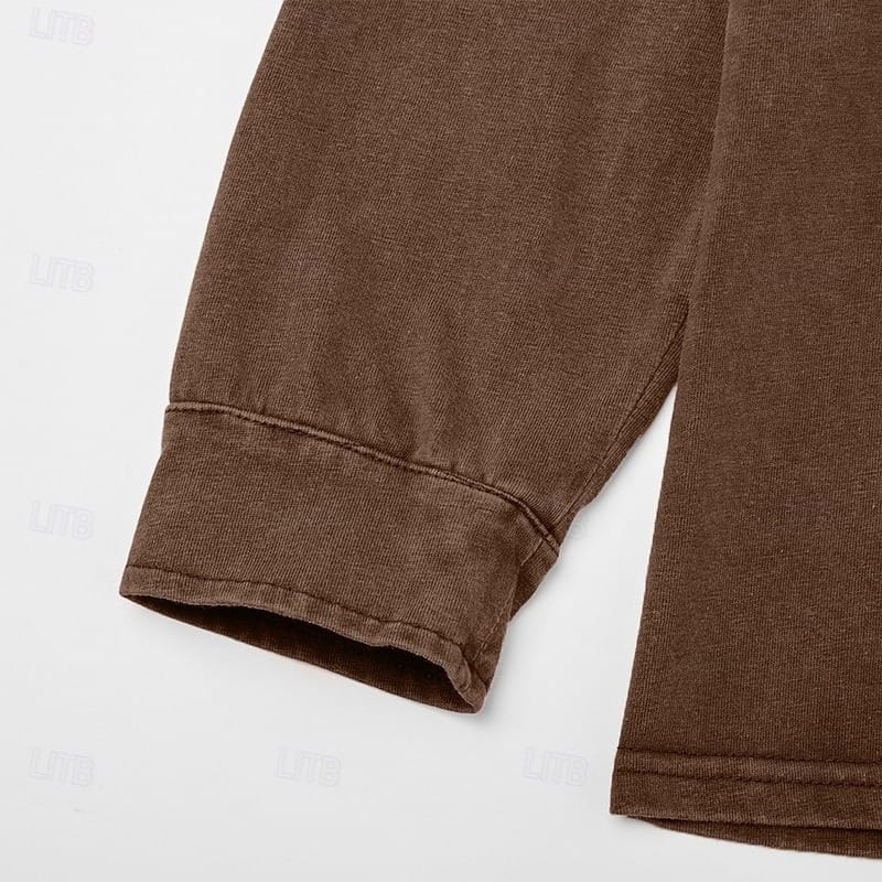 Weldon - Maglia Henley a maniche lunghe in cotone