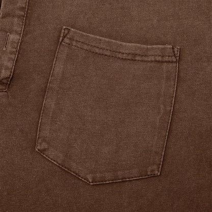 Weldon - Maglia Henley a maniche lunghe in cotone
