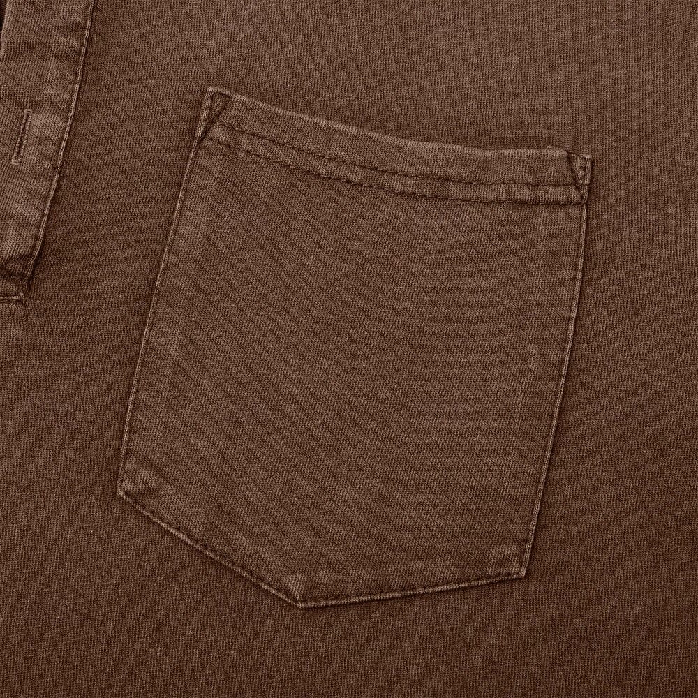 Weldon - Maglia Henley a maniche lunghe in cotone