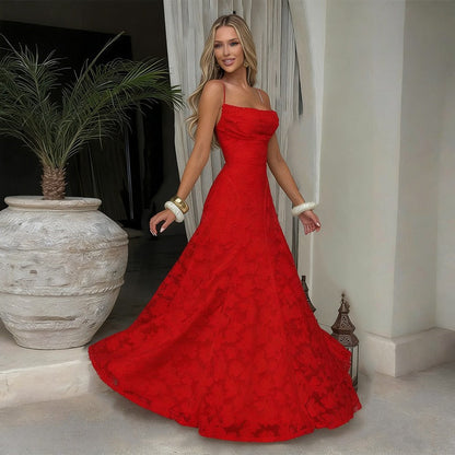 Lysandra - Abito Maxy in Pizzo Scolpito