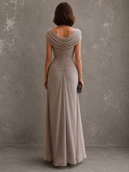 Jilliann - Abito Maxy senza maniche drappeggiato