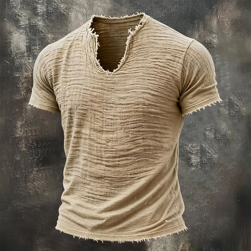 Renzo - T-shirt Vintage con scollo a V