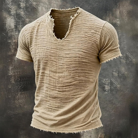 Renzo - T-shirt Vintage con scollo a V