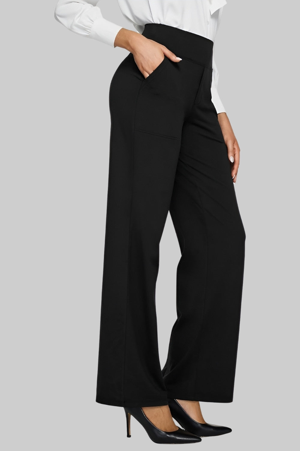 Klara - Pantaloni Stretch a Vita Alta con Tasche