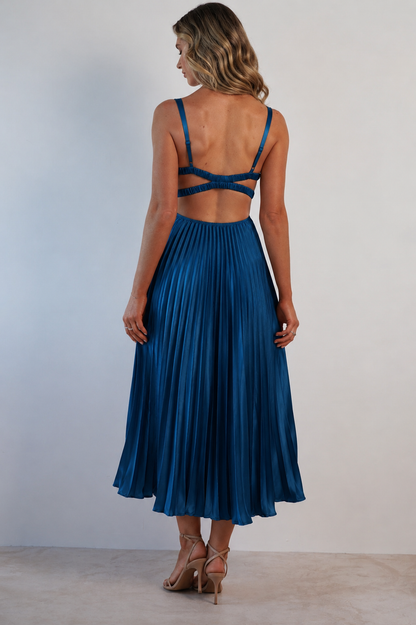 Veloria - Abito Maxy Plissettato Fluttuante