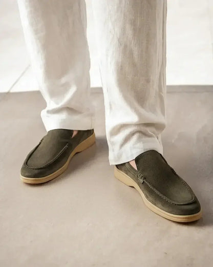 Ardenor - Mocassini in suede con cuciture a contrasto