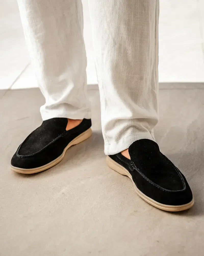 Ardenor - Mocassini in suede con cuciture a contrasto