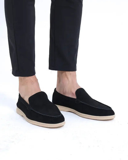 Ardenor - Mocassini in suede con cuciture a contrasto