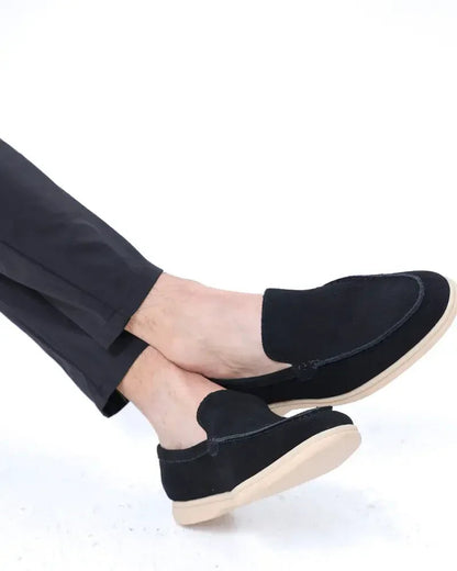Ardenor - Mocassini in suede con cuciture a contrasto