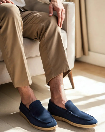 Ardenor - Mocassini in suede con cuciture a contrasto