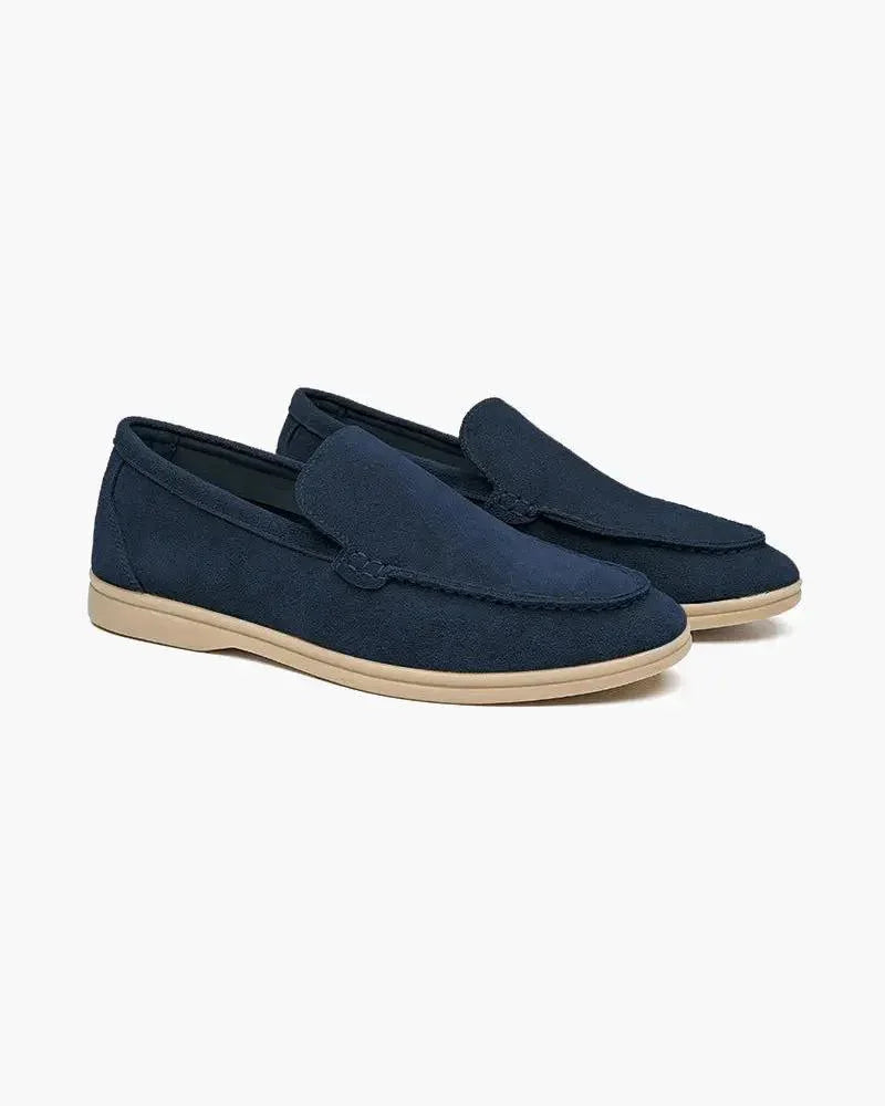 Ardenor - Mocassini in suede con cuciture a contrasto