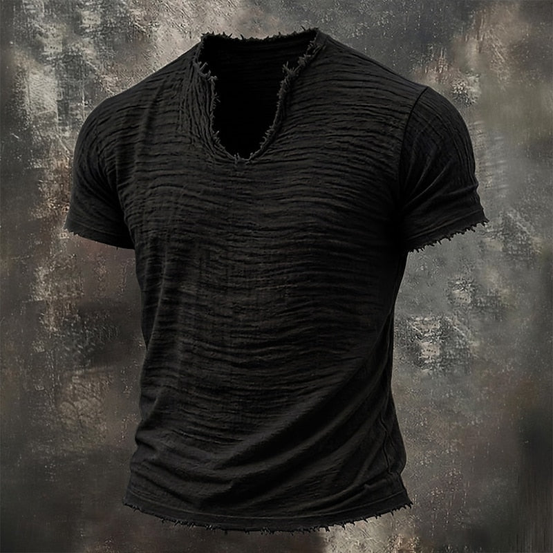 Renzo - T-shirt Vintage con scollo a V