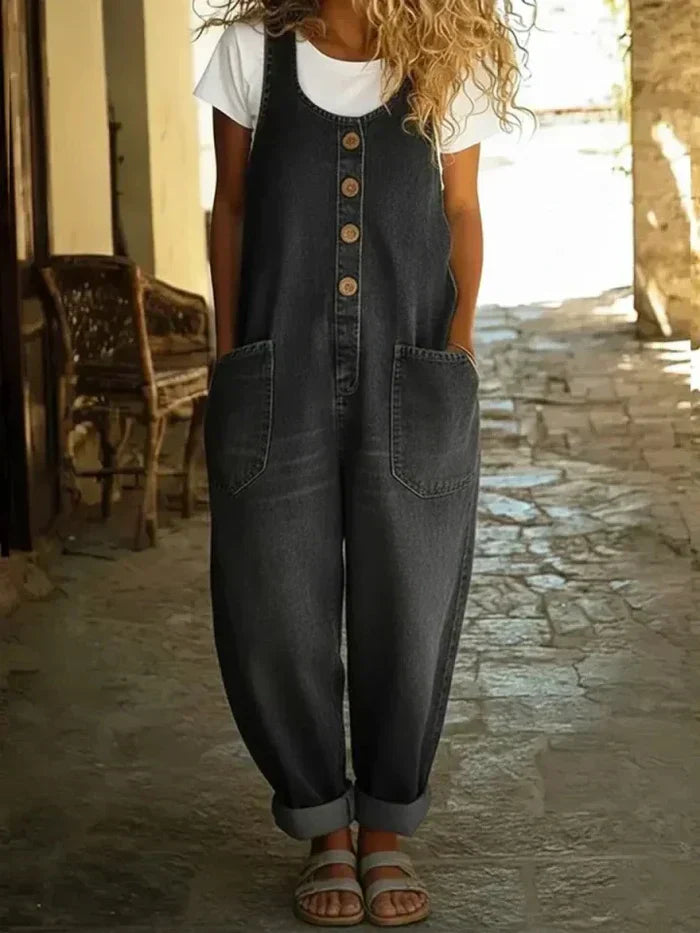 Talena - Salopette comoda con lavaggio vintage