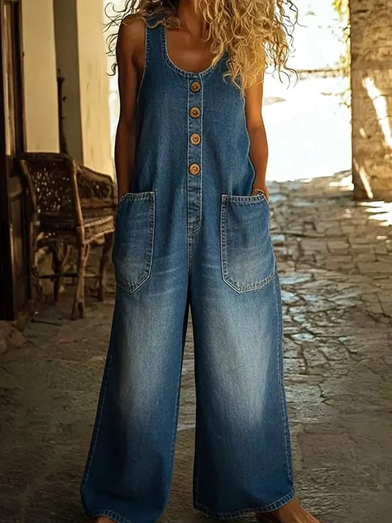 Talena - Salopette comoda con lavaggio vintage