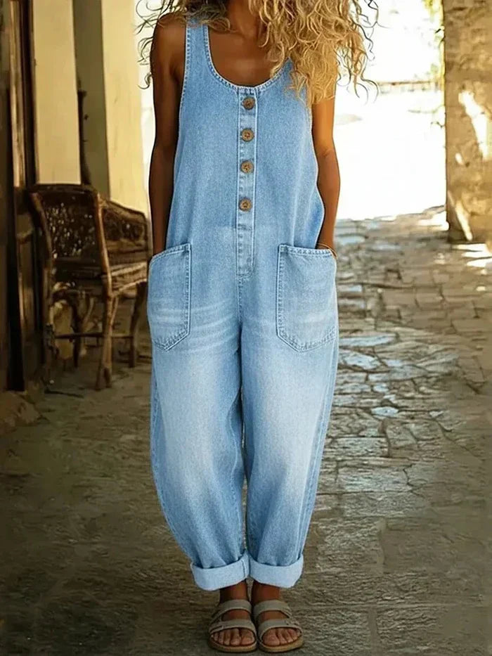Talena - Salopette comoda con lavaggio vintage