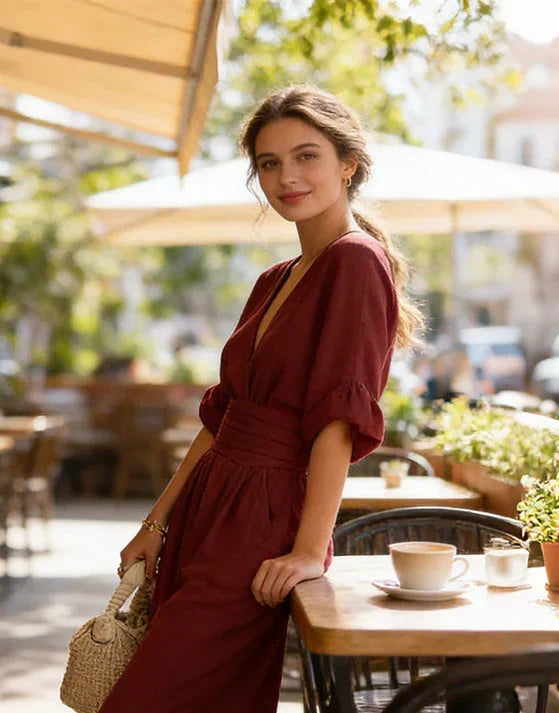 Katina - Overall ampio con scollatura a V