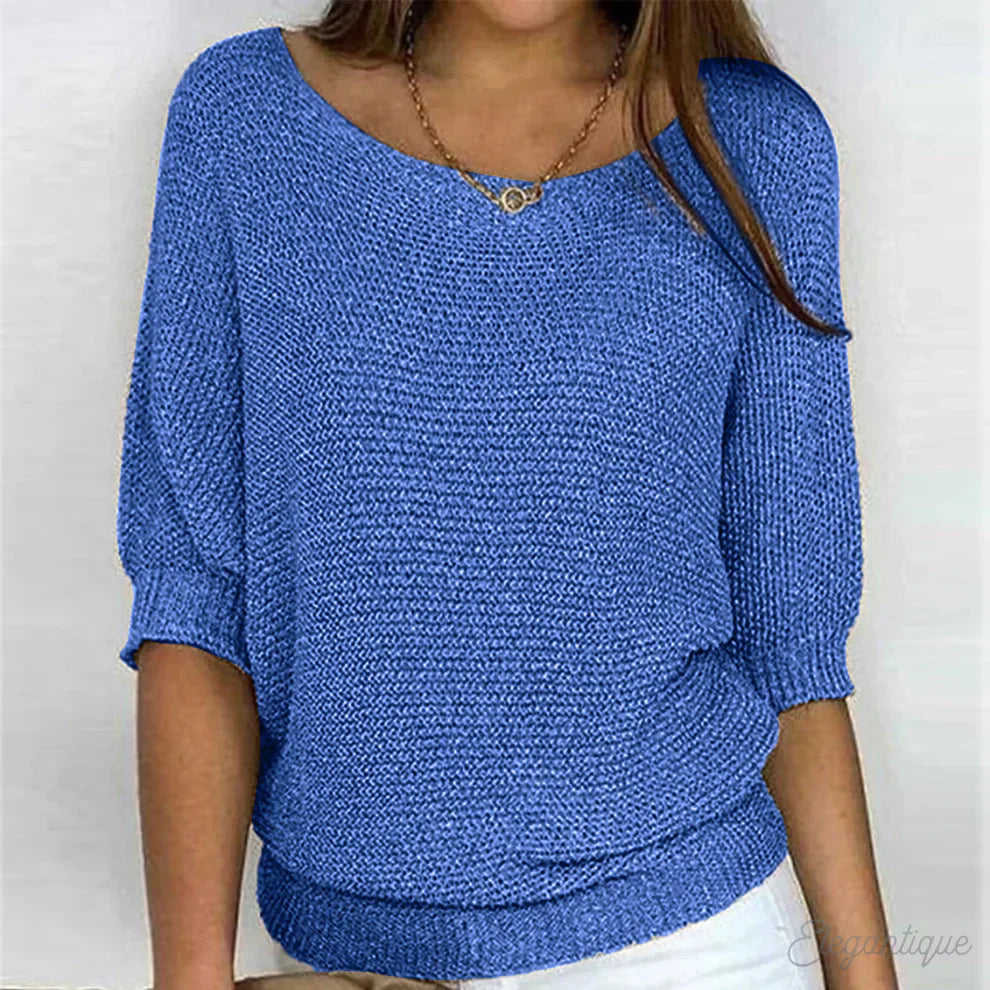 Liviana - Maglione a trecce leggero