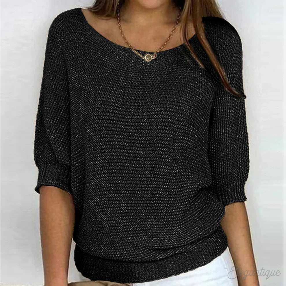 Liviana - Maglione a trecce leggero