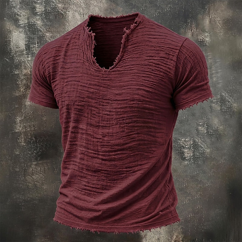 Renzo - T-shirt Vintage con scollo a V