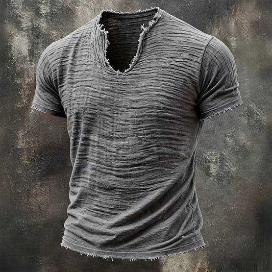 Renzo - T-shirt Vintage con scollo a V